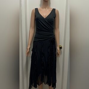 Elegant Black Sleeveless Dress night out Size M